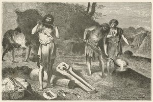 Eine Gießerei in der Bronzezeit von Emile Antoine Bayard