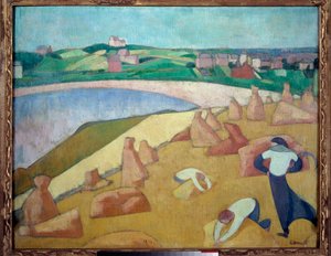 Ernte am Meer, Saint Briac sur mer im Jahr 1891 von Emile Bernard