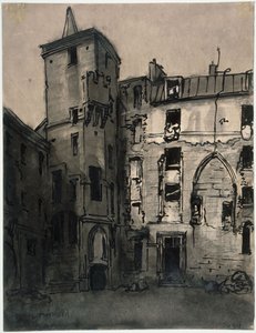 Der Hof des Hôtel de Sens von Emile Bernard