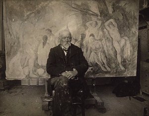 Paul Cézanne in seinem Atelier in Les Lauves, 1904