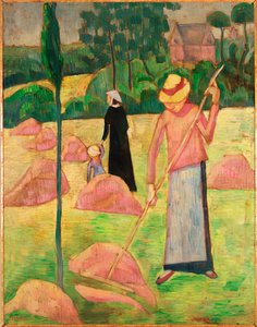 Frau mit Rechen von Emile Bernard