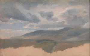 Landschaftsstudie mit Wolken von Emile Charles Joseph Loubon