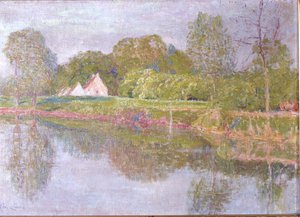 Landschaft an der Lys, ein Morgen im Mai, 1902 von Emile Claus