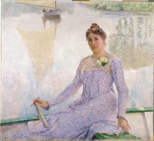 Porträt der Künstlerin Anna De Weert von Emile Claus