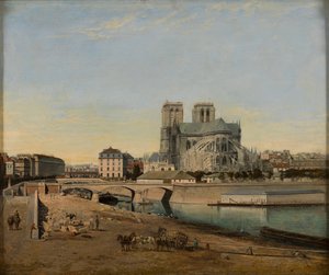Apsis von Notre-Dame, gesehen vom Quai de la Tournelle von Emile Harrouart