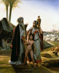 Abraham weist Hagar ab, 1837 von Emile Jean Horace Vernet