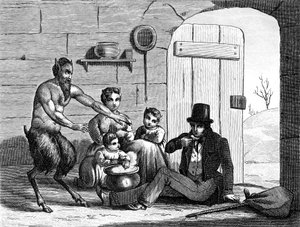 Der Satyr und der Vorbeigehende, Fabel von La Fontaine