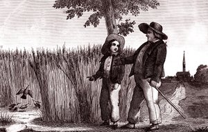 Die Lerche und der Wirt, Fabel von La Fontaine von Emile Joseph Alexandre Gouget