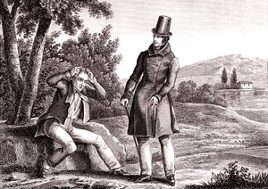 Der Geizhals verliert seinen Schatz, Fabel von La Fontaine von Emile Joseph Alexandre Gouget