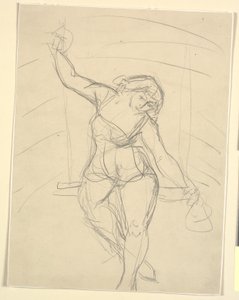 Weibliche Künstlerin sitzt auf Trapez von Emile Othon Friesz
