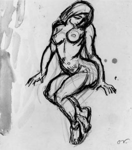 Sitzendes weibliches Modell, nach links gewandt von Emile Othon Friesz