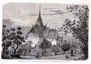 Palastgarten. Pavillon mit den Aschen des letzten Königs von Siam