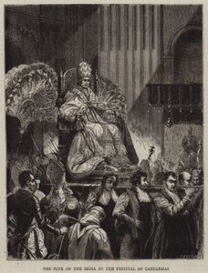 Der Papst auf der Sedia beim Fest der Lichtmess von Emile Theodore Therond