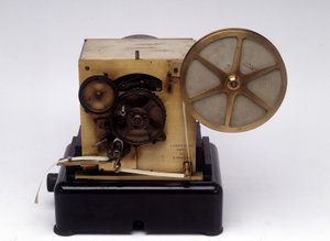 Baudot-System-Telegraphendrucker, patentiert 1874 (Mischtechnik) von Emile and Carpentier Jules Baudot