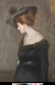 Porträt einer Dame, 1903 (Detail) von Emilio Gola