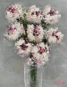 Weiche Impasto-Pfingstrosen
