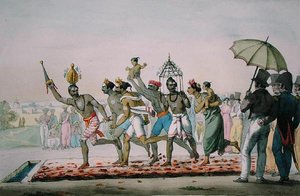 Feuerlauf-Festival, Indien, aus 