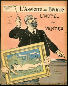 Titelblatt von „Der Butterteller“, Nummer 215, Satirisch in Farben
