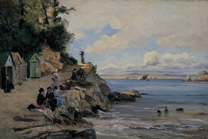 Damenbad, Douarnenez, August 1876 von Emmanuel Lansyer