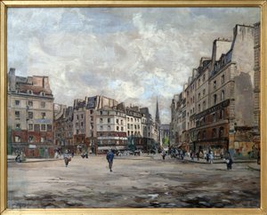 Place Maubert im Jahr 1888 von Emmanuel Lansyer