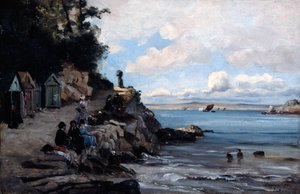 Samstag am Frauenbadestrand, 1876 von Emmanuel Lansyer