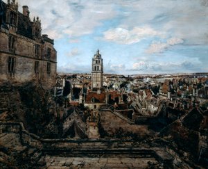 Blick von der Terrasse des Schlosses Loches, 1884 von Emmanuel Lansyer