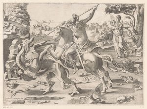 Sankt Georg und der Drache von Enea Vico
