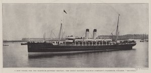 Ein neues Schiff für den Harwich-Antwerpen-Dienst, der Passagierdampfer Brüssel der Great Eastern Railway Company von English Photographer