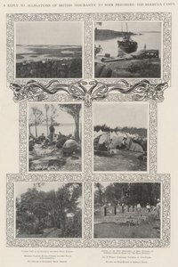 Eine Antwort auf Vorwürfe britischer Unmenschlichkeit gegenüber Buren-Gefangenen, die Bermuda-Lager von English Photographer