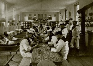 Ein Raum in der Marinekaserne, Whale Island, Portsmouth von English Photographer