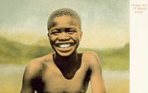 Ein Zulu-Junge, ein sanftes Lächeln