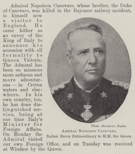 Admiral Napoleon Canevaro, italienischer außerordentlicher Gesandter bei Ihrer Majestät der Königin von English Photographer