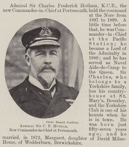 Admiral Sir C F Hotham, neuer Oberbefehlshaber in Portsmouth von English Photographer