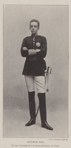 Alfonso XIII. in der Uniform eines Generalobersten von Spanien von English Photographer
