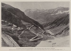 Ein alpines Rätsel für den Autofahrer, die befestigte Straße über den St. Gotthard von English Photographer