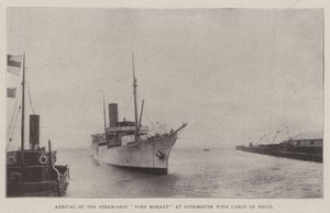 Ankunft des Dampfschiffs Port Morant in Avonmouth mit einer Ladung Obst von English Photographer