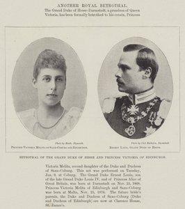 Verlobung des Großherzogs von Hessen und Prinzessin Victoria von Edinburgh von English Photographer