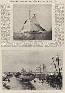 Britische und amerikanische Wettbewerber um den America Cup von English Photographer