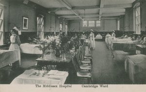 Cambridge Ward, The Middlesex Hospital, London von English Photographer
