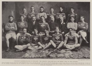 Kanadische Lacrosse-Spieler in England, das Toronto-Team auf einem sechswöchigen Besuch in diesem Land von English Photographer