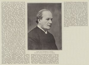 Kanonikus und Erzdiakon Farrar, der neue Kaplan des House of Commons