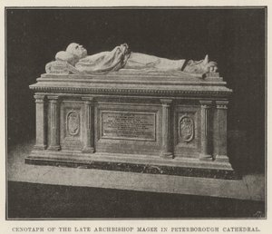Kenotaph des verstorbenen Erzbischofs Magee in der Kathedrale von Peterborough von English Photographer