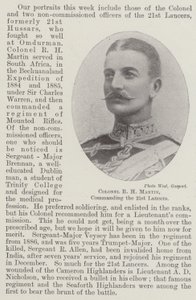 Oberst R. H. Martin, Kommandant der 21. Lancers von English Photographer