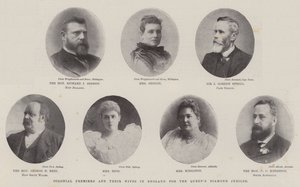Kolonialpremiers und ihre Ehefrauen in England für das Diamantjubiläum der Königin von English Photographer