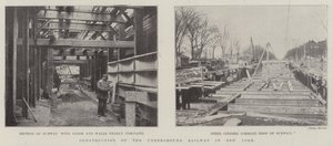 Bau der U-Bahn in New York