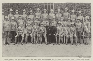 Abteilung von Telegrafisten der 24. Middlesex Rifle Volunteers auf dem Weg zum Kap von English Photographer