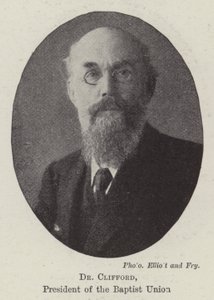 Dr. Clifford, Präsident der Baptist Union von English Photographer