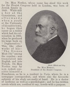 Dr. Max Nordau, Präsident des Zionistenkongresses von English Photographer