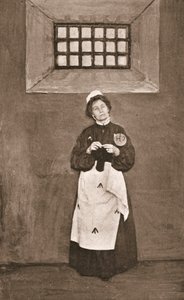 Emmeline Pankhurst in einer Zelle im Holloway-Gefängnis