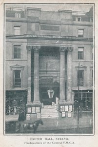 Exeter Hall, Strand, Hauptquartier der Central YMCA von English Photographer